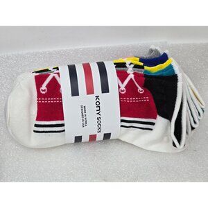 Kony Womens 5 Pack Lightweight Cotton Novelty Low Cut Socks Cool Sneaker Design